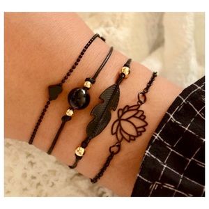 ❗️Black Wrist / Ankle Bracelet Set❗️